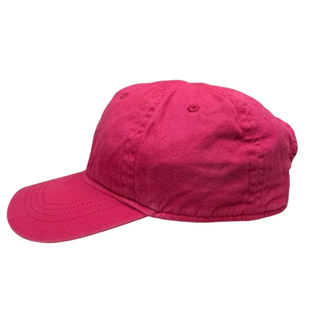 Nike Hot Pink Baseball Cap Hat Adjustable Strapback Black Swoosh Sz Toddler